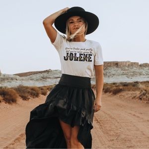 Jolene T-Shirt Graphic Tee White